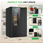 Pyle - NCBEERCL100 , Kitchen & Cooking , Fridges & Coolers , 108-Can Beer Fridge Cooler with Glass Door and Digital Temperature Control for Chilling Beers and Sodas (Black)