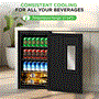Pyle - NCBEERCL100 , Kitchen & Cooking , Fridges & Coolers , 108-Can Beer Fridge Cooler with Glass Door and Digital Temperature Control for Chilling Beers and Sodas (Black)