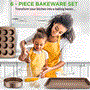 Pyle - NCBK6TR7.5 , Kitchen & Cooking , Kitchen Tools & Utensils , Kitchen Oven Baking Pans - Non-Stick Bake Tray Sheet Bakeware Set (6-Pieces)