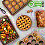 Pyle - NCBK6TR7.5 , Kitchen & Cooking , Kitchen Tools & Utensils , Kitchen Oven Baking Pans - Non-Stick Bake Tray Sheet Bakeware Set (6-Pieces)
