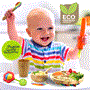 Pyle - NCBPS16.7 , Baby , Rainbow Bamboo Dinnerware Set with Silicone Suction for Kids