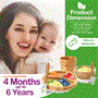 Pyle - NCBPS17.5 , Baby , Sparkle Bamboo Dinnerware Set with Silicone Suction for Kids