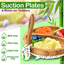 Pyle - NCBPS17.5 , Baby , Sparkle Bamboo Dinnerware Set with Silicone Suction for Kids