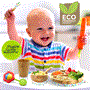 Pyle - NCBPS17.5 , Baby , Sparkle Bamboo Dinnerware Set with Silicone Suction for Kids