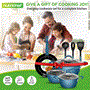 Pyle - NCCW11BD , Kitchen & Cooking , Cookware & Bakeware , Kitchenware Pots & Pans Set - Stylish Kitchen Cookware with Elegant Diamond Pattern, Non-Stick (11-Piece Set)