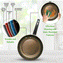 Pyle - NCCW12S.5 , Kitchen & Cooking , Cookware & Bakeware , Kitchenware Pots & Pans - Stylish Kitchen Cookware Set with Stylish Metallic Ridge-Line Pattern, Non-Stick (12-Piece Set)