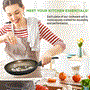 Pyle - NCCW12S.5 , Kitchen & Cooking , Cookware & Bakeware , Kitchenware Pots & Pans - Stylish Kitchen Cookware Set with Stylish Metallic Ridge-Line Pattern, Non-Stick (12-Piece Set)