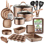 Pyle - NCCW20S.5 , Kitchen & Cooking , Cookware & Bakeware , Kitchenware Pots & Pans - High qualified Basic Kitchen Cookware Set, Non-Stick (20-Piece Set)