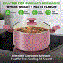 Pyle - NCCW54PNK , Kitchen & Cooking , Cookware & Bakeware , 54-Piece  Home Kitchen Cookware, Kitchen Tools, and Bakeware Set - High-Quality Ceramic Kitchenware Pots and Pans (Blush Pink)