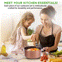 Pyle - NCCWA13BR.7 , Kitchen & Cooking , Cookware & Bakeware , Kitchenware Pots & Pans - Stylish Kitchen Cookware Set, Non-Stick (13-Piece Set)