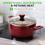 Pyle - NCCWA13RD.7 , Kitchen & Cooking , Cookware & Bakeware , Kitchenware Pots & Pans - Stylish Kitchen Cookware Set, Non-Stick (13-Piece Set)