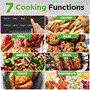 Pyle - NCDHKNJ01 , Kitchen & Cooking , Air Fryers , Smart Griller with Air Frying Combo - Includes Searing, Removable Grill Gate, Crisper Basket, Cooking Pot, and Smoke Control System