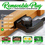 Pyle - NCEGB50.5 , Kitchen & Cooking , BBQ & Grilling , Household Smokeless Detachable Electric Bamboo Grill - Double U-shaped Heating Tube Electric Grill, Non-stick Cooking Surface & Adjustable Temperature Knob
