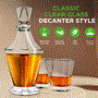 Pyle - NCGD1X29.5 , Home and Office , Storage - Organization , Home Bar Whiskey Decanter - Glass Liquor Decanter for Brandy, Wine, Whisky or Vodka and more