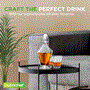 Pyle - NCGD1X29.5 , Home and Office , Storage - Organization , Home Bar Whiskey Decanter - Glass Liquor Decanter for Brandy, Wine, Whisky or Vodka and more