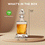 Pyle - NCGD1XZ96.5 , Home and Office , Storage - Organization , Home Bar Whiskey Decanter - Glass Liquor Decanter for Brandy, Wine, Whisky or Vodka and more