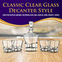 Pyle - NCGD4C168 , Home and Office , Storage - Organization , Home Bar Whiskey Decanter - Whiskey Glass Decanter Aerator Set with Whiskey Glasses, Elegant Decanter Design