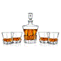 Pyle - NCGD4C168 , Home and Office , Storage - Organization , Home Bar Whiskey Decanter - Whiskey Glass Decanter Aerator Set with Whiskey Glasses, Elegant Decanter Design