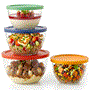 Pyle - NCGL4MXG , Home and Office , Storage - Organization , 4 Sets of High Borosilicate Glass Mixing Bowl with PE Lids, Space-Saving Nesting Bowls