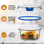 Pyle - NCGLBU.5 , Home and Office , Storage - Organization , 24-Piece Superior Glass Food Storage Containers Set - Stackable Design with Newly Innovated Hinged BPA-free Locking lids (Blue)