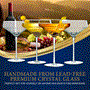 Pyle - NCGLMT42 , Kitchen & Cooking , Fridges & Coolers , 4 Sets of Crystal Martini Glass - Ultra Clear, Elegant Crystal-Clear Wine Glass