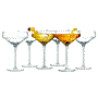 Pyle - NCGLMT68 , Kitchen & Cooking , Fridges & Coolers , 6 Sets of Crystal Martini Glass - Ultra Clear, Elegant Crystal-Clear Wine Glass
