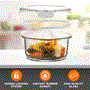 Pyle - NCGLWHT ,  , 24-Piece Superior Glass Food Storage Containers Set - Stackable Design with Newly Innovated Hinged BPA-free Locking lids (White)