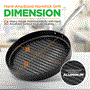Pyle - NCGPRD72.5 , Kitchen & Cooking , BBQ & Grilling , 12’’ Hard-Anodized Nonstick Grill - Dishwasher Safe Nonstick Grill Pan