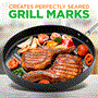 Pyle - NCGPRD72.5 , Kitchen & Cooking , BBQ & Grilling , 12’’ Hard-Anodized Nonstick Grill - Dishwasher Safe Nonstick Grill Pan