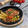 Pyle - NCGPRD72.5 , Kitchen & Cooking , BBQ & Grilling , 12’’ Hard-Anodized Nonstick Grill - Dishwasher Safe Nonstick Grill Pan