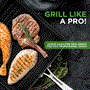 Pyle - NCGRP38.5 , Kitchen & Cooking , BBQ & Grilling , 11’’ Hard-Anodized Nonstick Grill & Griddle - Dishwasher Safe Nonstick Grill Pan