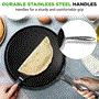 Pyle - NCHAC45 , Kitchen & Cooking , BBQ & Grilling , 12’’ Hard-Anodized Nonstick Crepe Pan - Dishwasher Safe Nonstick Round Crepe Pan