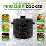 Pyle - NCHS60ZB , Kitchen & Cooking , Air Fryers , 6 QT Electric Pressure Cooker - 9 Function Digital Countertop with Preset Cooking Modes, Adjustable Time & Temp Settings  (Black)