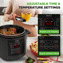 Pyle - NCHS60ZB , Kitchen & Cooking , Air Fryers , 6 QT Electric Pressure Cooker - 9 Function Digital Countertop with Preset Cooking Modes, Adjustable Time & Temp Settings  (Black)