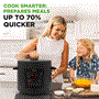 Pyle - NCHS60ZB , Kitchen & Cooking , Air Fryers , 6 QT Electric Pressure Cooker - 9 Function Digital Countertop with Preset Cooking Modes, Adjustable Time & Temp Settings  (Black)