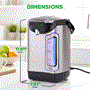 Pyle - NCHUB24.5 , Kitchen & Cooking , Fridges & Coolers , 4L Digital Hot Water Dispenser - Instant Water Boiler / Water Heater, Auto Dispense Safety Lock, (4.227 quarts)