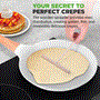 Pyle - NCMKCP0024WTX2 , Kitchen & Cooking , 2-Piece 9.45” Non-Stick Crepe Pan with Wooden Spreader, Bakelite Handle with Wooden Soft Touch and Induction Bottom (White Cream Marble)