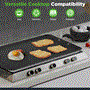 Pyle - NCMKGP5130 , Kitchen & Cooking , BBQ & Grilling , Non-Stick Double Burner Griddle, Dishwasher Safe with Bakelite Handle (Black)