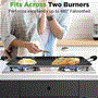 Pyle - NCMKGP5130 , Kitchen & Cooking , BBQ & Grilling , Non-Stick Double Burner Griddle, Dishwasher Safe with Bakelite Handle (Black)