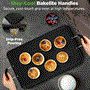 Pyle - NCMKGP5130 , Kitchen & Cooking , BBQ & Grilling , Non-Stick Double Burner Griddle, Dishwasher Safe with Bakelite Handle (Black)