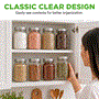 Pyle - NCMSJ12 , Home and Office , Storage - Organization , 12 Pcs. Glass Mason Jars with Regular Lids and Bands, DIY Magnetic Spice Jars, Ideal for Meal Prep, Jam, Honey, Wedding Favors, and more