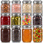 Pyle - NCMSJ12 , Home and Office , Storage - Organization , 12 Pcs. Glass Mason Jars with Regular Lids and Bands, DIY Magnetic Spice Jars, Ideal for Meal Prep, Jam, Honey, Wedding Favors, and more
