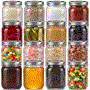 Pyle - NCMSJ16 , Home and Office , Storage - Organization , 16 Pcs. Glass Mason Jars with Regular Lids and Bands, DIY Magnetic Spice Jars, Ideal for Meal Prep, Jam, Honey, Wedding Favors, and more