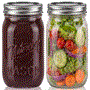 Pyle - NCMSJ2 , Home and Office , Storage - Organization , 2 Pcs. Glass Mason Jars with Regular Lids and Bands, DIY Magnetic Spice Jars, Ideal for Meal Prep, Jam, Honey, Wedding Favors, and more