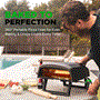 Pyle - NCPIZRT44 , Kitchen & Cooking , Ovens & Cookers , 360° Portable Pizza Oven with Rotating Pizza Stone, Rain Cover, Regulator, and Hose – Suitable for Outdoor & Indoor Use (Black)