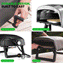 Pyle - NCPIZRT44 , Kitchen & Cooking , Ovens & Cookers , 360° Portable Pizza Oven with Rotating Pizza Stone, Rain Cover, Regulator, and Hose – Suitable for Outdoor & Indoor Use (Black)