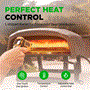 Pyle - NCPIZRTACC , Kitchen & Cooking , Ovens & Cookers , 360° Portable Pizza Oven with Rotating Pizza Stone, Rain Cover, Regulator, and Hose – Suitable for Outdoor & Indoor Use (Black)