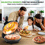 Pyle - NCPZTP120BK , Kitchen & Cooking , Ovens & Cookers , Countertop Pizza Maker - Electric Pizza Oven with Temperature Controls, Window and Thermometer (Black)