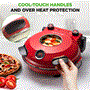 Pyle - NCPZTP120RD , Kitchen & Cooking , Ovens & Cookers , Countertop Pizza Maker - Electric Pizza Oven with Temperature Controls, Window and Thermometer (Red)