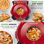 Pyle - NCPZTP120RD , Kitchen & Cooking , Ovens & Cookers , Countertop Pizza Maker - Electric Pizza Oven with Temperature Controls, Window and Thermometer (Red)